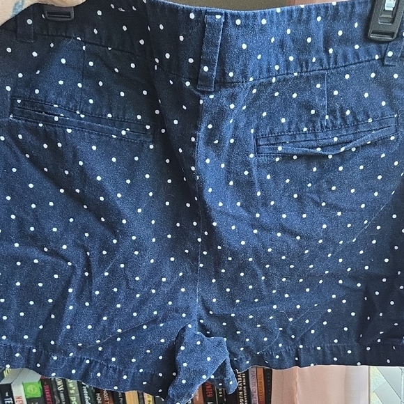 LOFT Navy Polka Dot Shorts - Picture 4 of 7